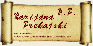 Marijana Prekajski vizit kartica
